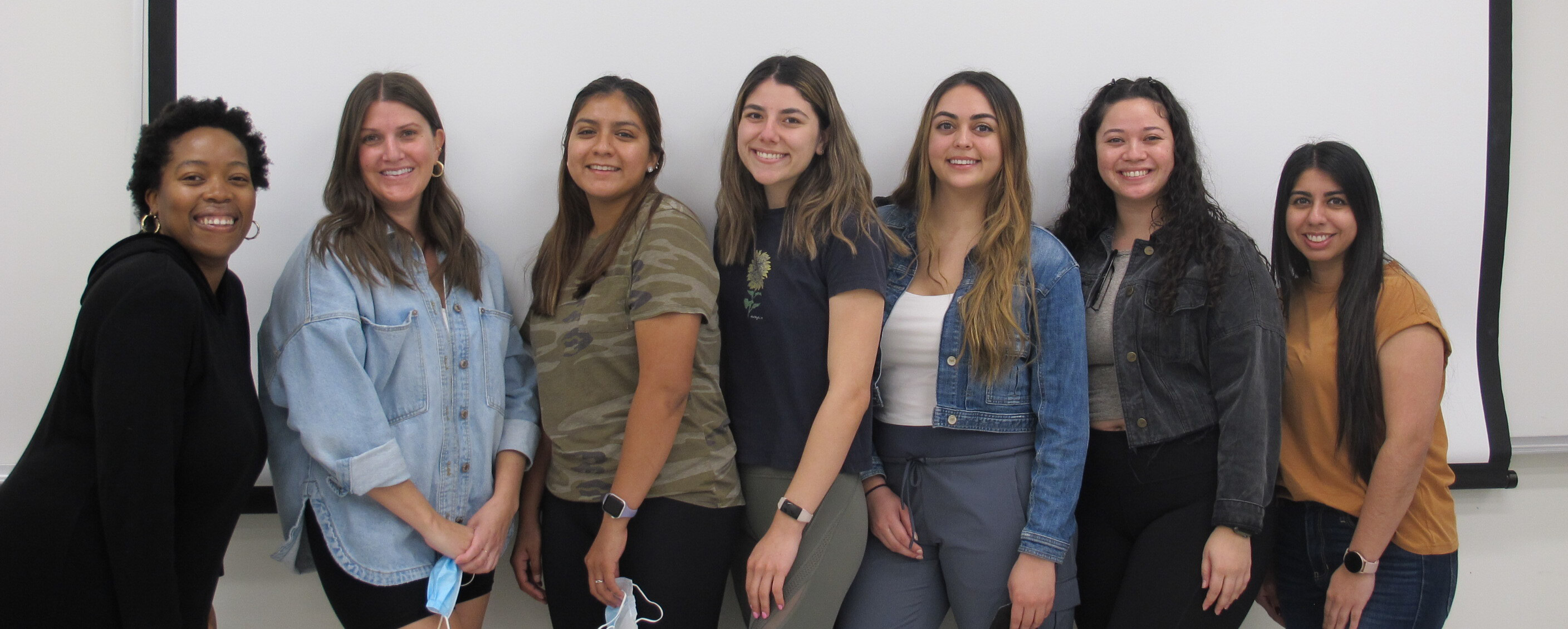 Group of students smiling for the camera