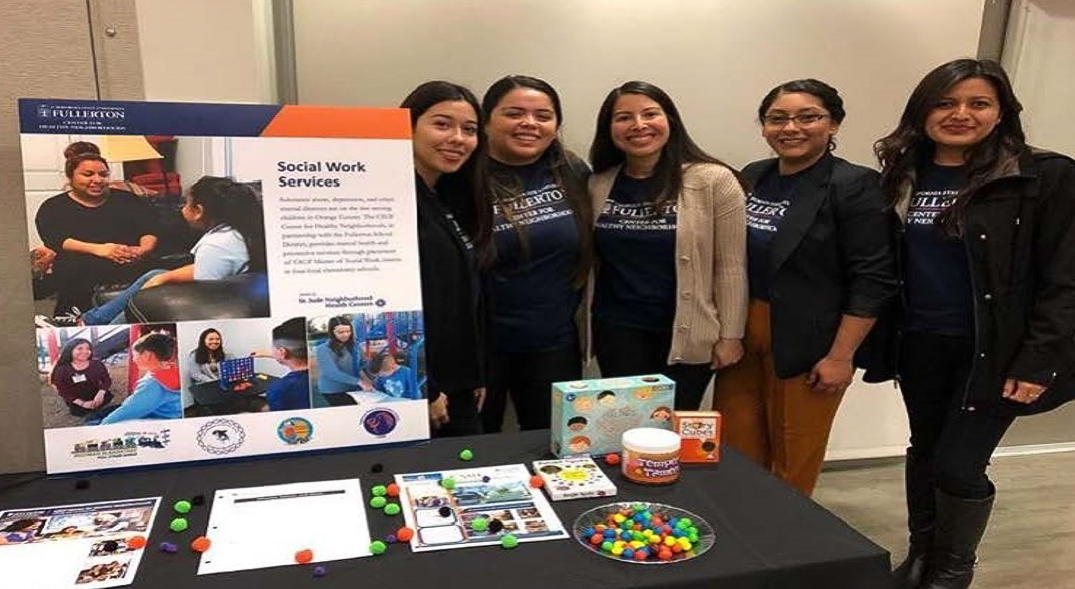 MSW Students in front of MSW Info Booth