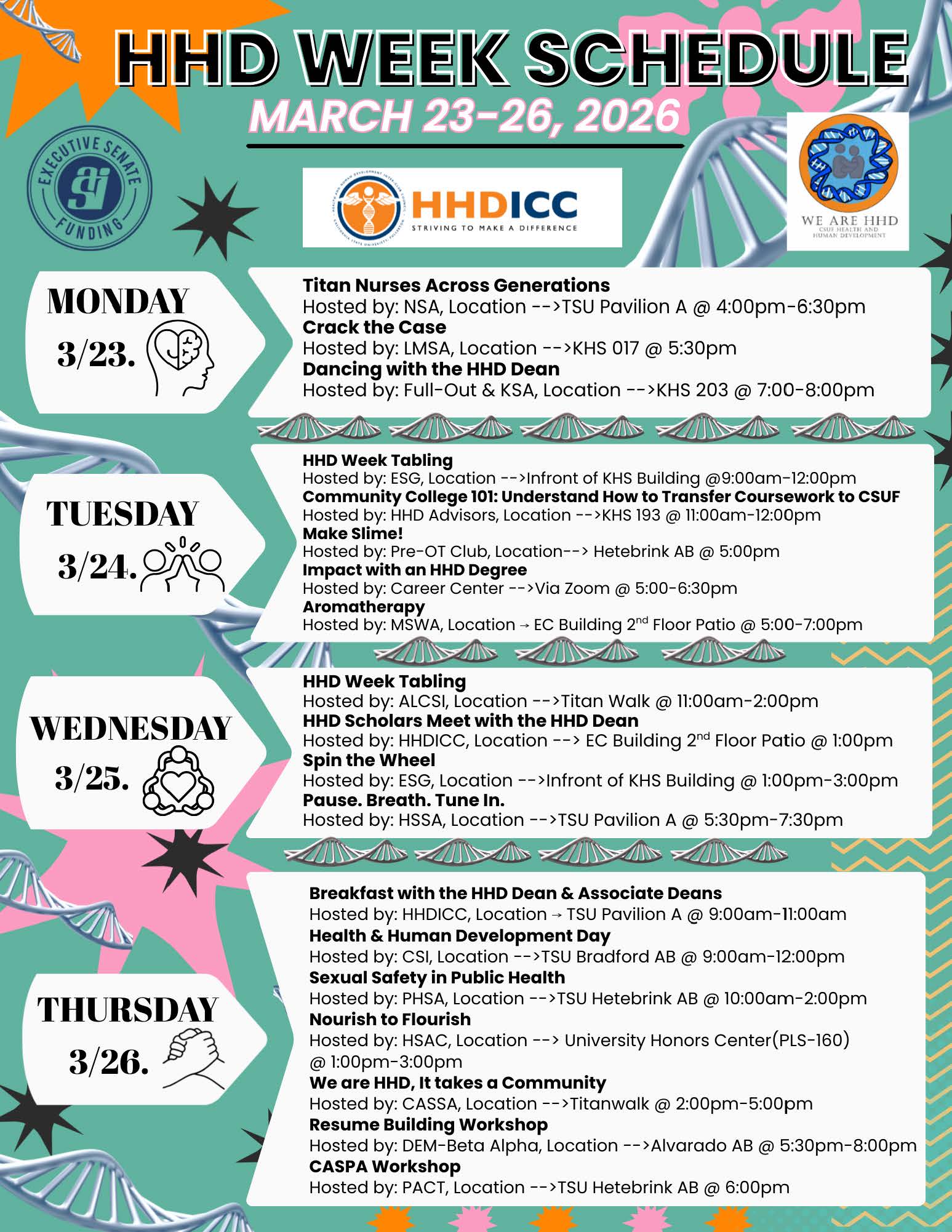 HHD Week Schedule