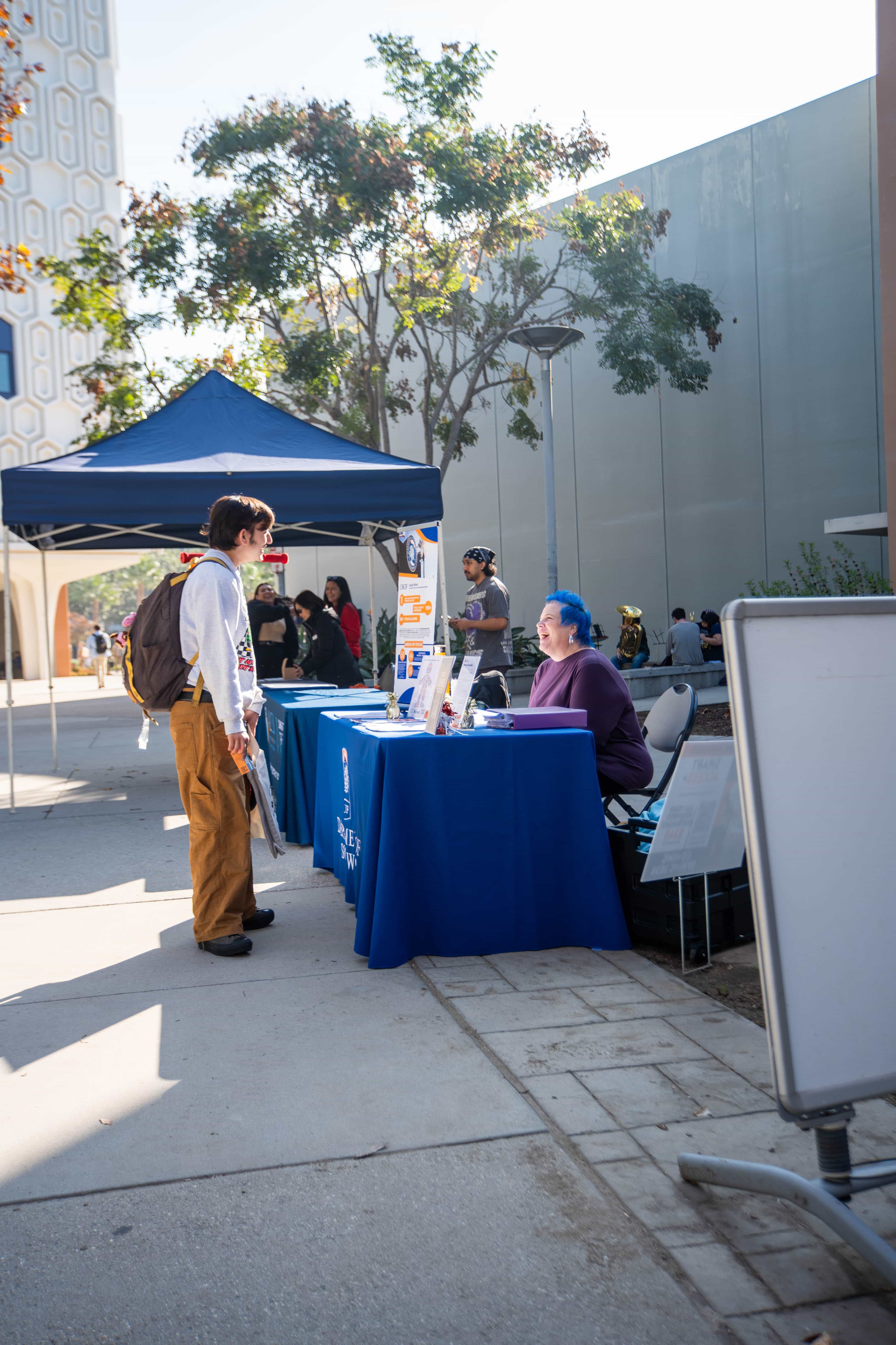 MSW Student at info table